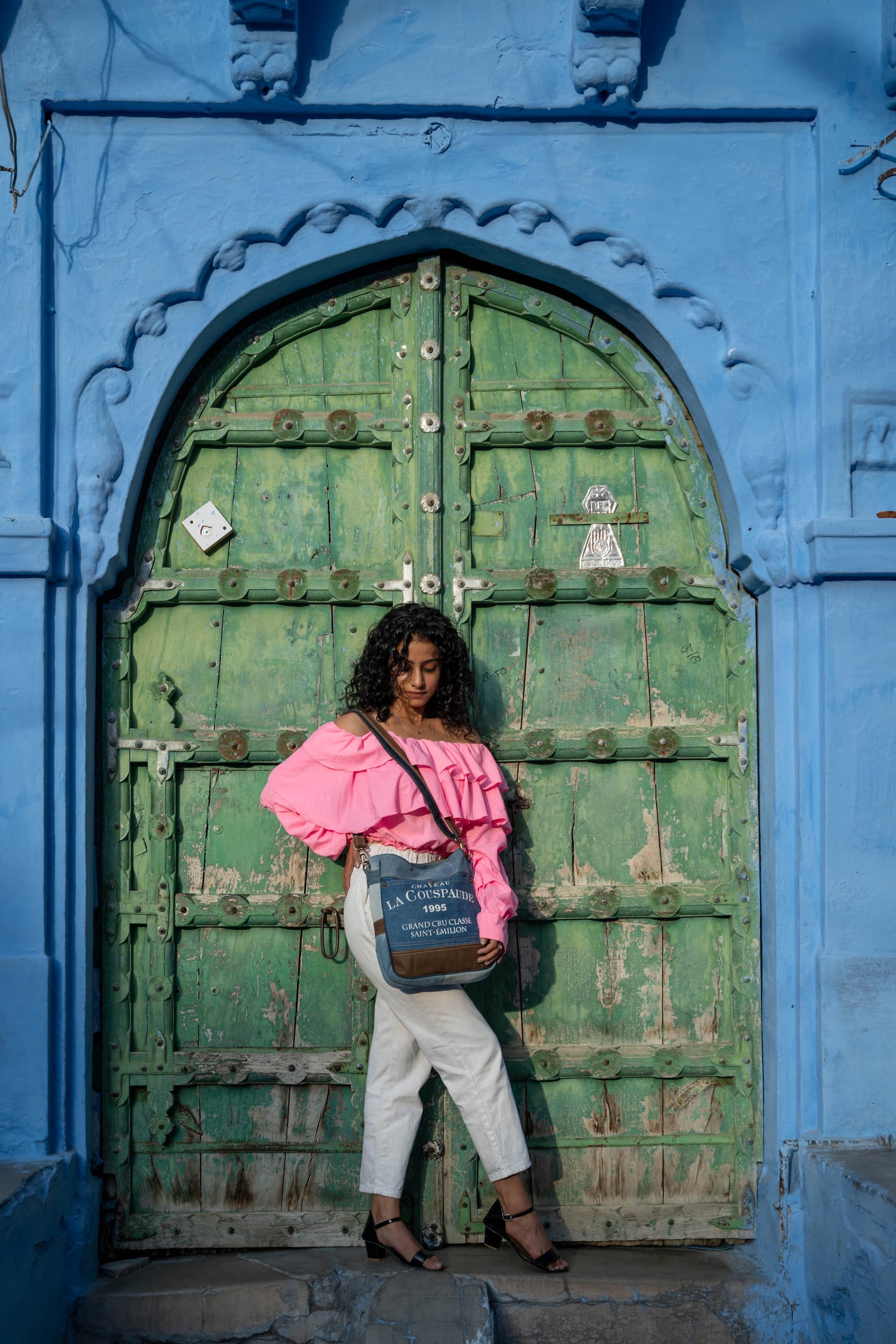 Bag model photography