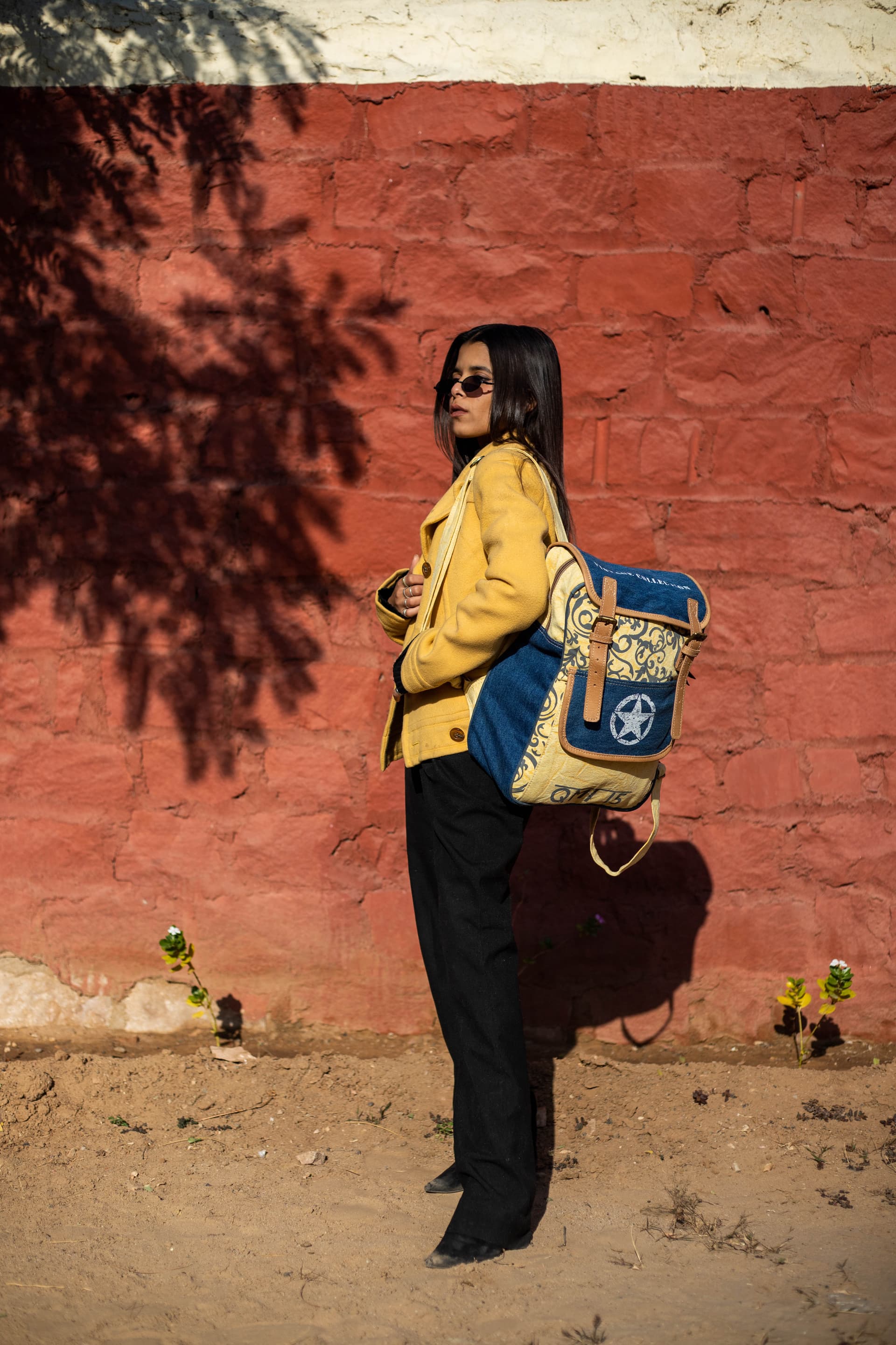 Bag model photography